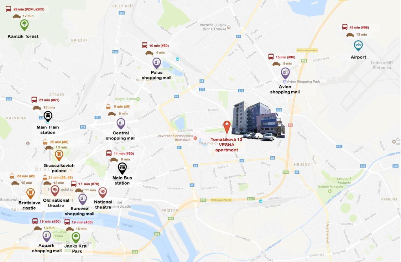 Vesna Convenient Apartment Братислава Экстерьер фото